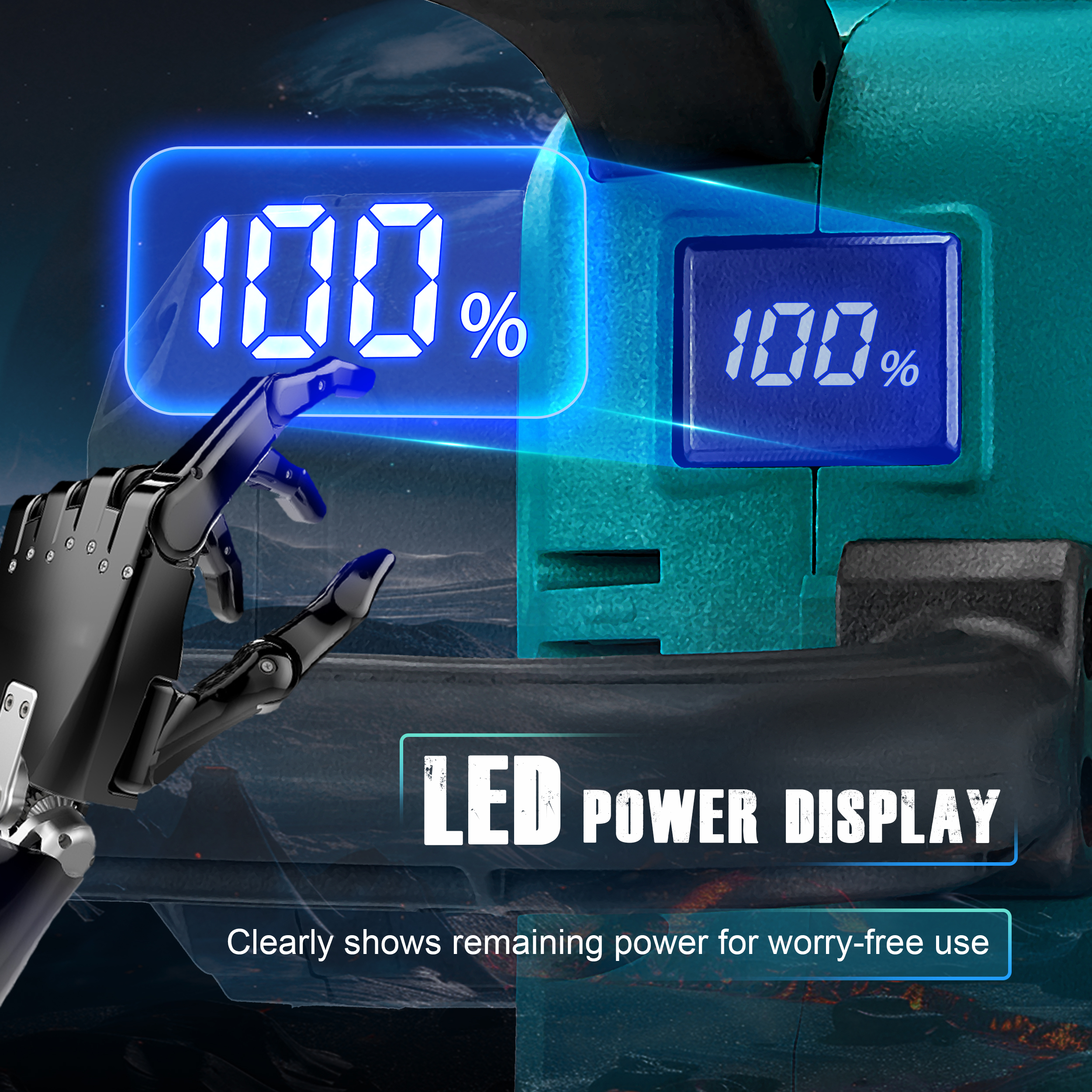 RELOIVE 12" Chainsaw, Cordless battery Chainsaw with 2x 4.0Ah Batteries , Electric Chainsaw with 1200W Brushless Motor, Automatic Lubrication, Power Chain Saw for Wood Cutting Tree Trimming-Blue