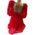 thumbnail image 3 of VS For Love & Lemons Hannah Mini Dress in Red Floral, Medium NWT, 3 of 3