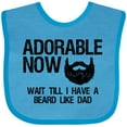 thumbnail image 3 of Inktastic Adorable Now...wait Till I Have a Beard Like Dad Boys Baby Bib, 3 of 4