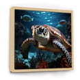 thumbnail image 2 of Designart "Serene Abstract Vista I" Animals Turtle Floater Framed Canvas Prints, 2 of 5