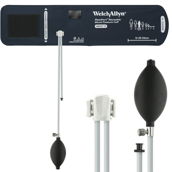 Cuff,  2 Tube Bladder Inflation System Flexiport Adult Arm Size 11 Nylon - 1 Count