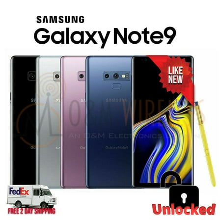 Pre-Owned Samsung Galaxy Note 9 128GB 512GB ??⚫⚪??(SM-N960U1, Factory Unlocked) (Refurbished: Good)