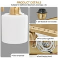 thumbnail image 3 of 65" Gold Modern Bathroom Vanity Light Fixture - 10-Light Wall Sconce with Milky White Glass Shades for Mirror, Bedroom & Living Room (Bulbs Not Included), 3 of 8