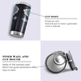 thumbnail image 2 of SKYSONIC Tribal Style Elephant 12 oz Stainless Steel Insulated Mug, Double Vacuum Insulated Travel Mug with Lid and Straw, 2 of 7