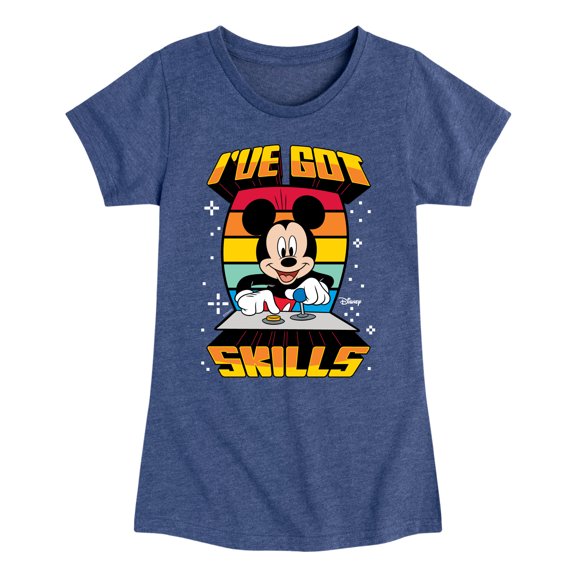 Disney - Mickey & Friends - Retro Gaming Mickey - I Got Skills - Toddler And Youth Girls Short Sleeve Graphic T-Shirt