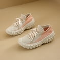 thumbnail image 3 of CatFox Tire Sole Durian Shoes Women Retro Walking Sneakers 2025 New 2.9in Thick Sole Daddy Shoes Lace-Up Air Cushion Lady Girls Height Increase Shoes, 3 of 21