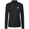 thumbnail image 2 of Women's Levelwear Black Chicago Cubs Upright Insignia 2.0 Quarter-Zip Tri-Blend Top, 2 of 3