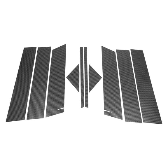 Unique Bargains Front Rear Left Right Door Pillar Window Trim for Mazda CX5 2012-2016 Anti Scratch Sticker Pillar Posts Cover 10 Pcs Carbon Fiber Pattern Black