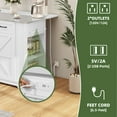thumbnail image 3 of Uforic Kitchen Island with Drop Leaf & Storage, Kitchen Island Cart with Power Outlets, White, 3 of 8