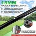 thumbnail image 3 of BOHEN 12x6FT/9x5FT/6x4FT Portable Metal Soccer Goal for Backyard with Carry Bag - Fun for Outdoor Indoor Training Games for Kids Adult, for Easy Storage and Transportation (12x6FT, 1 Piece, Green), 3 of 7