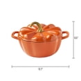 thumbnail image 4 of The Pioneer Woman 3.5-Quart Pumpkin Enameled Cast Iron Dutch Oven, Orange, 4 of 19