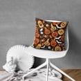 thumbnail image 4 of Set of 2 Vintage Style Halloween Linen Pillow Covers - Witch and Pumpkin Artwork Covers 18x18 inch throw pillow case Halloween gifts to friends,family, 4 of 6