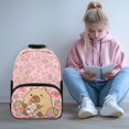thumbnail image 2 of Pzuqiu Strawberry Capybara Custom 17 Inch School Backpack for Kids Personalized Schoolbag with Name Lightweight Breathable Shoulder Bag for Elementary Students Age 6-18, 2 of 7