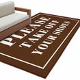 thumbnail image 2 of 3'x5' Area Rugs, Brown Letter Indoor Outdoor Area Rug for Living Room Bedroom, Modern Minimalist White Text Striped Washable Bathroom Rugs Kitchen Floor Carpet Mats Home Decor Aesthetic, 2 of 8