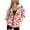 Cow Print Paw Print Design, variant on HELLHERO Pink Ribbon Pattern with Pockets Long Sleeve Sweatshirts for Fall Winter, Polyester Fabric Drawstring Hooded Jacket