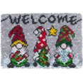 thumbnail image 1 of baomifa-Latch Crochet Kits de Tapis pour Adultes Enfants Kits de Fabrication de Tapis de Noël avec Toile Imprimée Tapis Paillasson DIY Couture Cadeau Créatif Décoration Maison 20.5 Pouces X 13.8 Pouces (Gris), Gris, 1 of 4