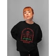 thumbnail image 2 of Jingle Bells, Krampus Smells Dark Holiday Humor Women's Sweatshirt, 2 of 4
