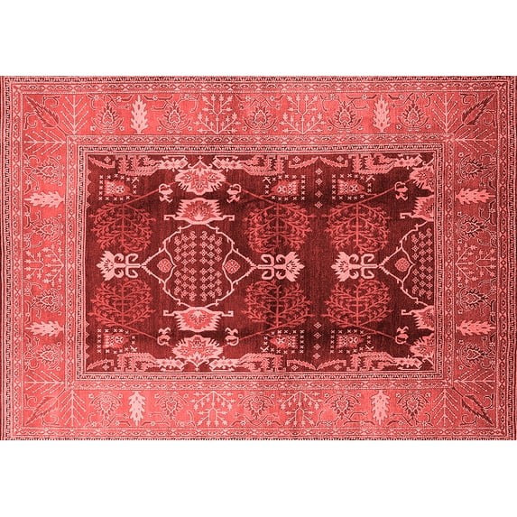 Ahgly Company Indoor Rectangle Oriental Red Industrial Area Rugs, 4' x 6'