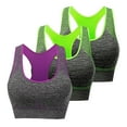 thumbnail image 1 of FAIWAD Women's 3 Pack Racerback Workout Tank Tops Basic No Underwire Athletic Stretch Padded Bralettes, 1 of 8