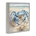 thumbnail image 4 of Stupell Industries Crab & Starfish on Beach Animals & Insects Painting Gray Framed Art Print Wall Art, 17 x 17, 4 of 10