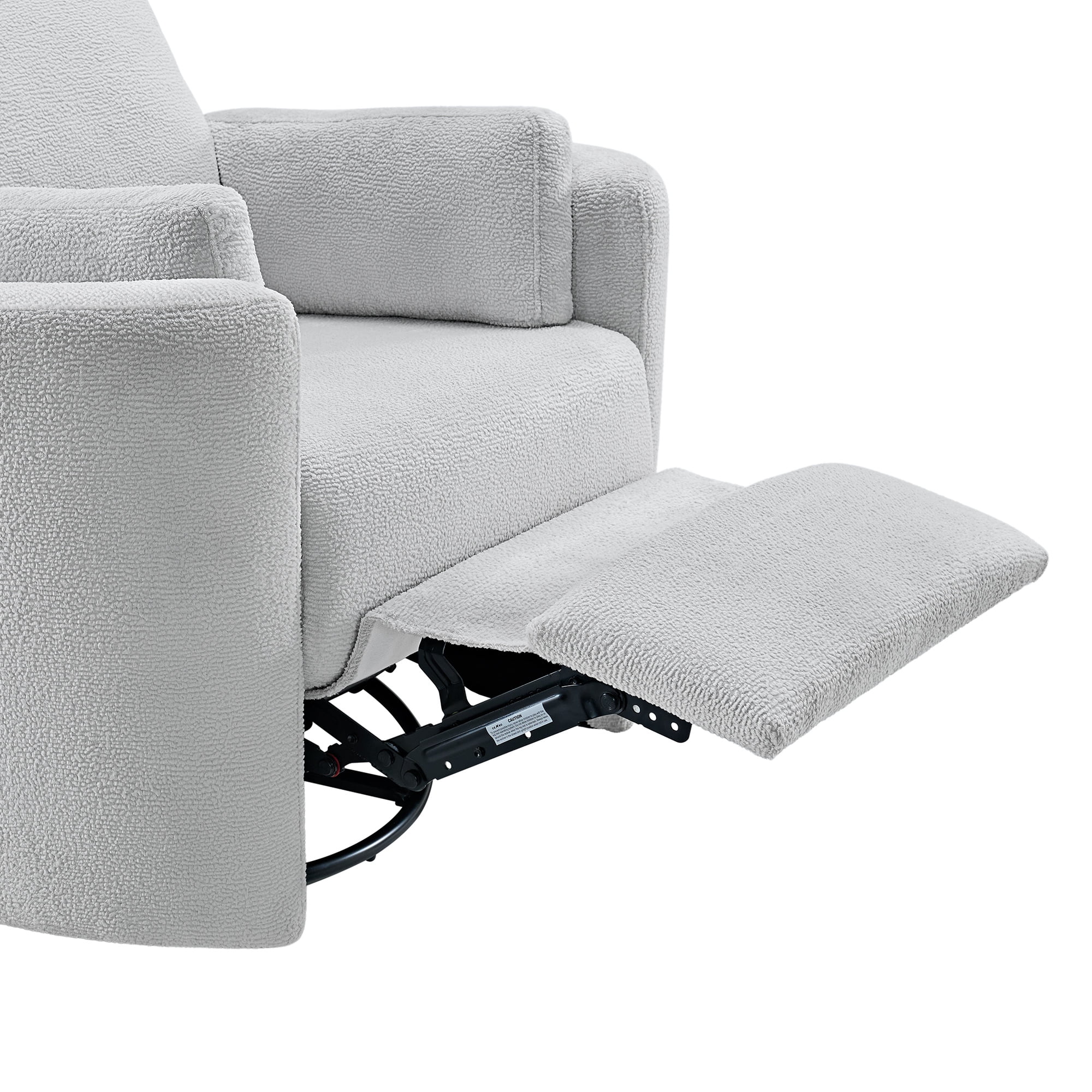 Soho Baby Nottingham Upholstered Glider Recliner Rocking Chair 360° Swivel for Nursery and Living Room – Plush Gray​