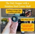 thumbnail image 2 of 2 Pack Stainless Steel Wine Stoppers, Reusable Wine Bottle Stopper Sealer with Silicone Plug, Beverage and Wine to Keep Fresh, Ideal Gift for Wine Lover, 2 of 7