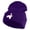 Purple, variant on Bowling Pins Iron on Patched 12 Inch Long Knitted Beanie - Heather Charcoal OSFM