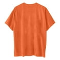 thumbnail image 3 of Wycnly Womens Easter Shirts Short Sleeve Crewneck Bunny Print Summer Tops Breathable Ladies Oversized Pullover Tee Blouse Orange XL, 3 of 6