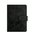 thumbnail image 1 of Porta Pasaportes, Tarjetero con Bloqueo RFID, Tarjetero de Piel Sintética para Viajes con Hebilla Magnética., 1 of 5