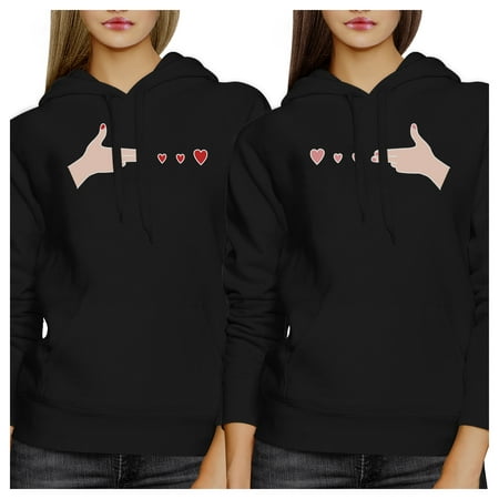 Gun Hands With Hearts Cute Best Friend Hoodies Gift For Best (Best Gun For Female Protection)