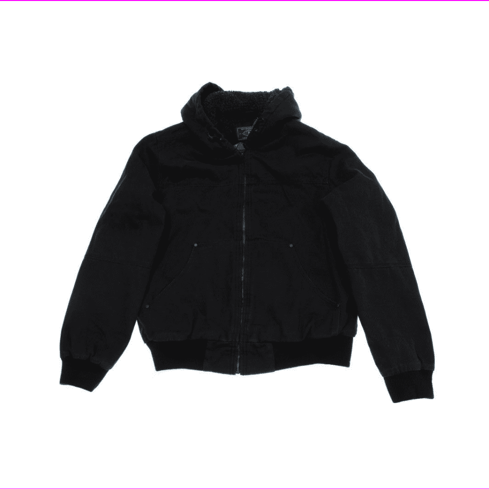 Canvas Hooded Bomber Jacket 