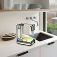 thumbnail image 4 of Ongmies Kitchen Rag Organizer & Drying Rack – 2025 New Sponge Holder and Dishcloth Hanger, Black Cloth Rack for Scrubber, Rag, and Brush Storage, 4 of 8