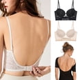 thumbnail image 1 of Noyal Backless Bra Invisible Lace Wedding Bra Low Back Underwear Push Up Women Seamless Lingerie, 1 of 12