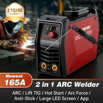 ARCCAPTAIN New iControl ARC165 Pro Stick Welder, APP Control ARC/Lift TIG Welding Machine, IGBT Inverter 110V/220V MMA Welder with Hot Start, Arc force, and Anti-Stick