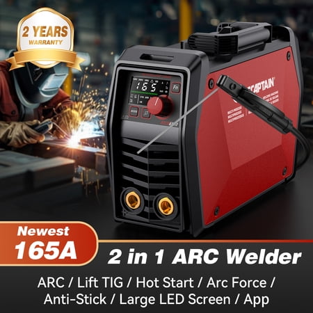 ARCCAPTAIN New iControl ARC165 Pro Stick Welder, APP Control ARC/Lift TIG Welding Machine, IGBT Inverter 110V/220V MMA Welder with Hot Start, Arc force, and Anti-Stick