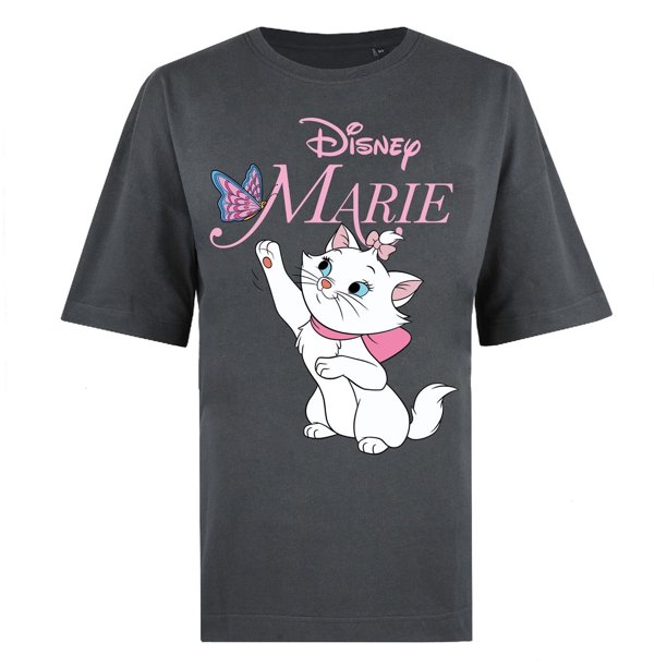 The Aristocats - Camiseta de Marie Mariposa para Mujer (Carbón Oscuro)