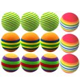 thumbnail image 1 of 12Pcs Stripe Pattern Balls EVA Ball Colorful Balls Cat Pet Playing Balls Training Ball (4 Styles), 1 of 8