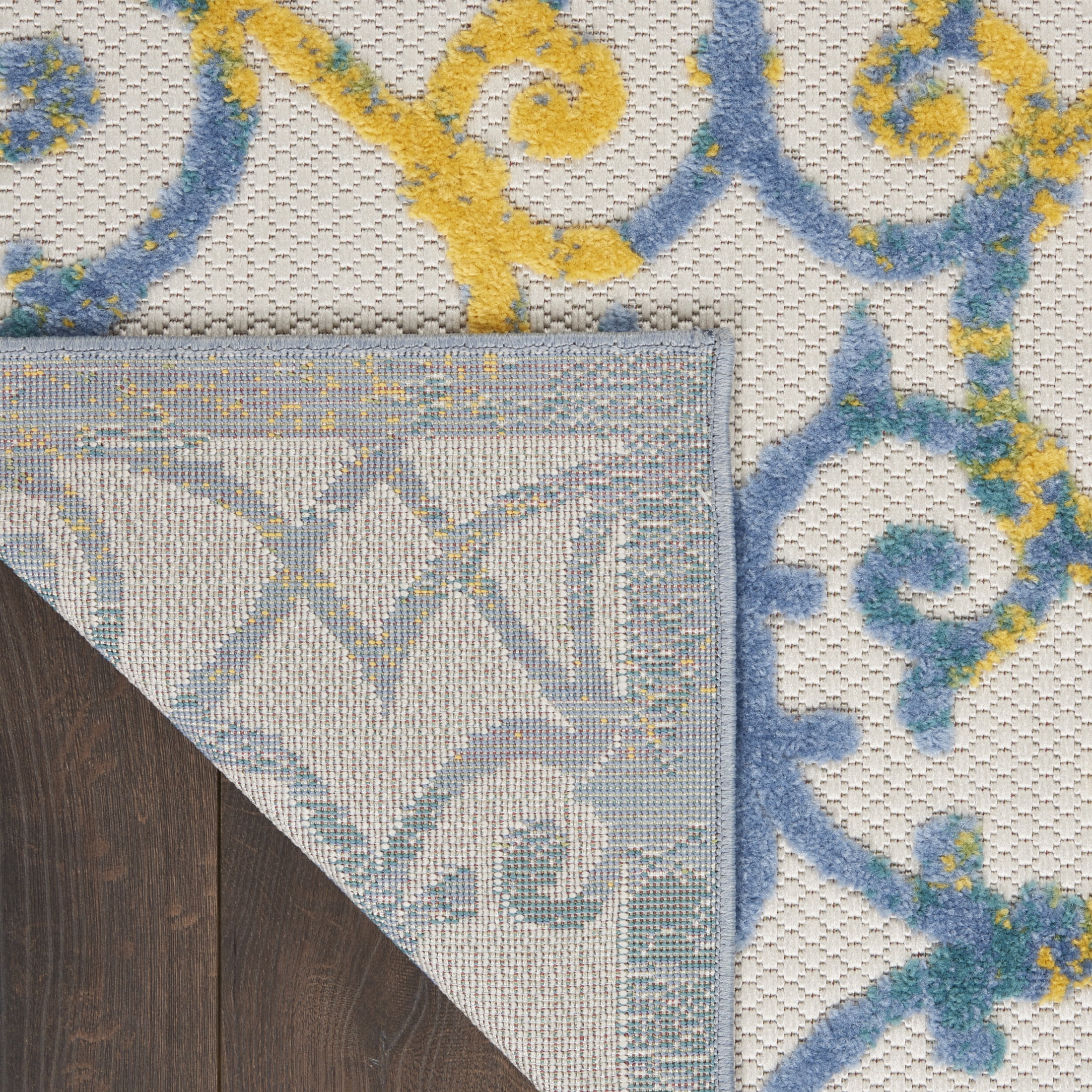Nourison Aloha 2' x 3' Ivory Blue Outdoor Rug