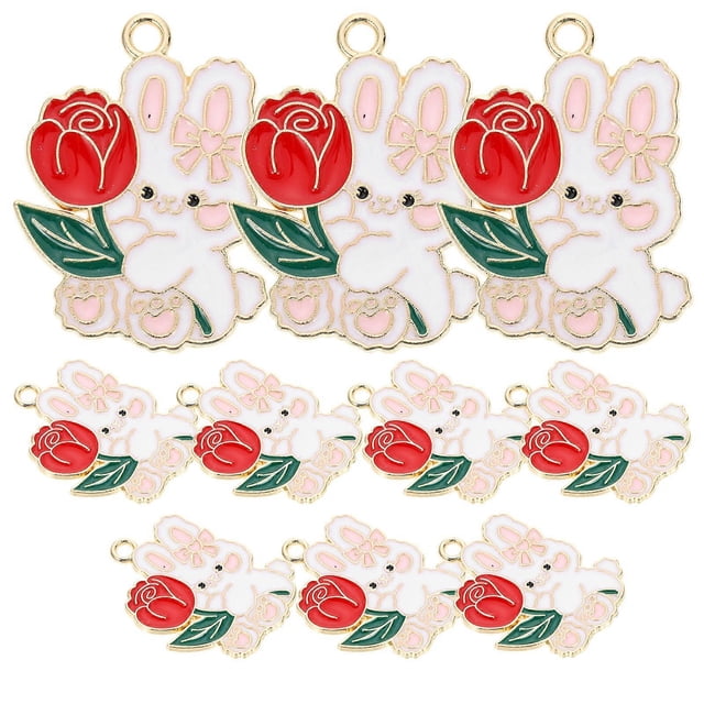 a polished and professional product description for your **10pcs Cartoon Bunny Charm Pendants**:\n\n \n\n**10pcs Cartoon Bunny Charm Pendants – Durable