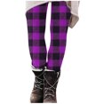 thumbnail image 6 of gbyLJF Womens Workout Yoga Pants Plaid Printed High Waisted Tight Pants Stretchy Butt Lifting Leggings for Women, 6 of 7
