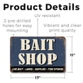 thumbnail image 2 of Bait Shop 11 Inch x 17 Inch Novelty Plastic Sign Worms Lures Tall Tales Durable Weatherproof UV Protected Perfect for Garages Cabins Docks Fun Gift for Anglers Boat Owners Campers, 2 of 6