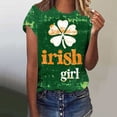 thumbnail image 2 of Levmjia Womens T Shirt St Patricks Day Short Sleeve Crew Neck Casual Versatile Top Soft Breathable Polyester Loose Fit Graphic Tee, 2 of 7