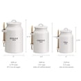thumbnail image 4 of Barnyard Designs Canister Set for Kitchen Counter, Coffee Tea Sugar Container Ceramic Set, Decorative Canisters, Rustic Farmhouse Canister Jars, White (Coffee/Sugar/Tea), 4 of 7