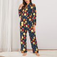 thumbnail image 2 of Balery Colorful Astronomy Conjunto de Pijama con Estampado para Mujer, Conjunto de Dos Piezas con Manga Larga, Ropa de Dormir Suave con Bolsillos, Pijamas Cómodos-Large, 2 of 7