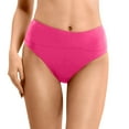 thumbnail image 4 of Jdkau Bikini Bottoms Swim Bottoms for Women Full Coverage Bikini Bottom Mid Waist Ruched Bathing Suit Bottoms（Hot Pink,L）, 4 of 6