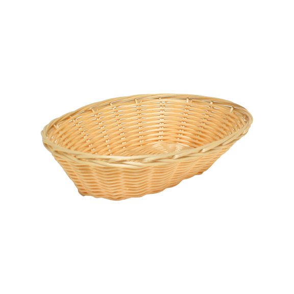 Excellante 9.25" x 7" x 2.25" oval plastic bread basket, comes in each