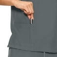thumbnail image 6 of Scrubs Set for Women Nurse Uniform V-Neck Tops and Drawstring Jogger Pants with Pocket Nurse Workwear Gray L, 6 of 8