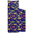thumbnail image 2 of Excavator and Cloud Blue Pattern Teens Toddler Nap Mat with Pillow, Sleeping Mat Bag for Preschool Daycare 59"x22", 2 of 6