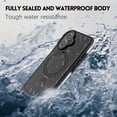 thumbnail image 5 of Dteck Waterproof Case for iPhone 16 Plus,Shockproof IP68 Underwater Case Compatible with Mag Safe Cover Built-in Ring Invisible Stand Full Body Protection Case for iPhone 16 Plus,Gray, 5 of 7
