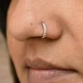 thumbnail image 2 of 0.20 Ct Round Lab Created Diamond Nose Piercing Pin Ring 14k Yellow Gold Plated, 2 of 3